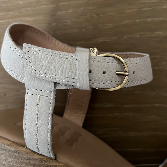 NWOT Sperry Womens Fairwater Leather Striped Wedge Sandals - Picture 4 of 9